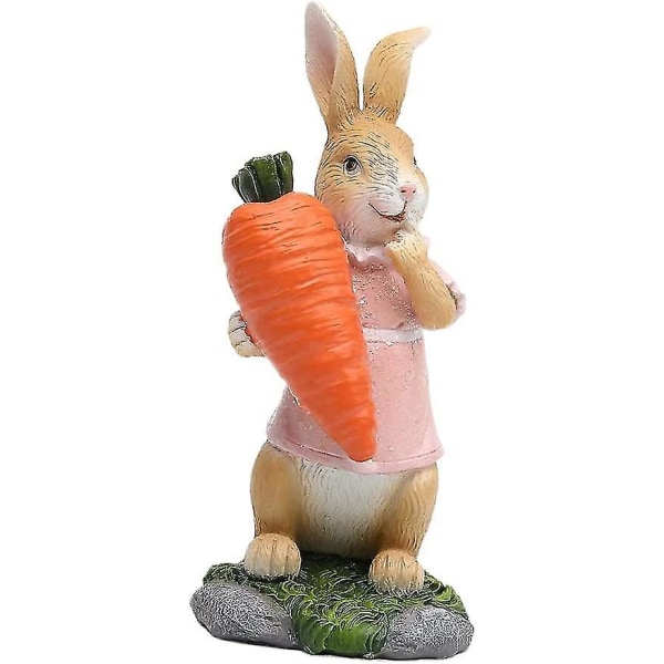 Påskehare Ornament Resin Bunny Statue Havefigurer