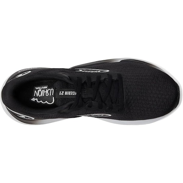 Brooks Glycerin 21 Black Grey White for Menn og Kvinner Originale Sneakers 36