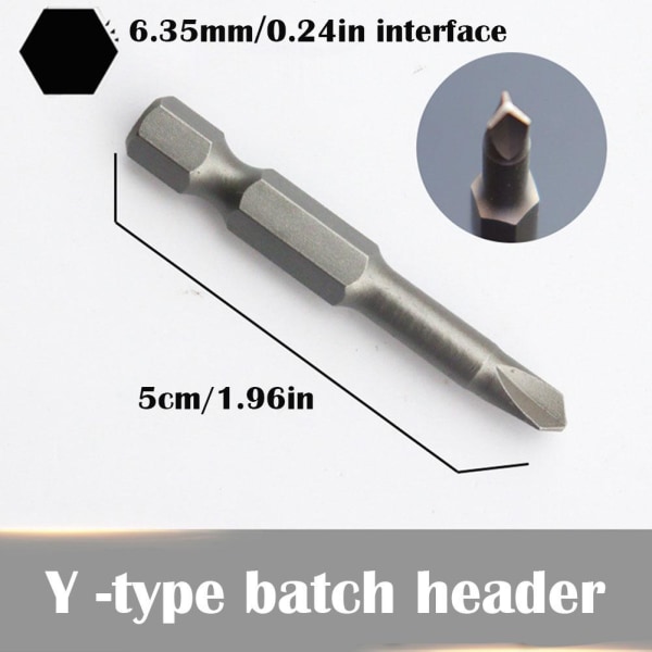 5 st spesialformad skruvmejsel-sett U Y form triangel 50 mm skruv