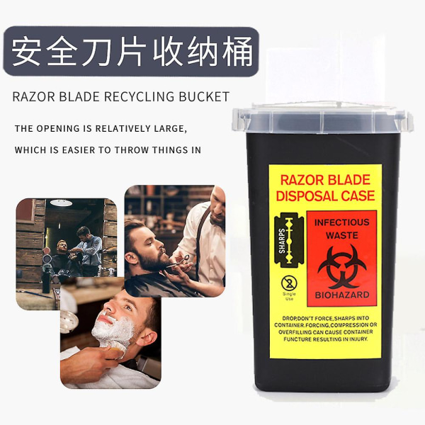 (3 kpl pakkaus) Terävien jätteiden hävitysastia - hyväksytty koti- ja ammattikäyttöön Black