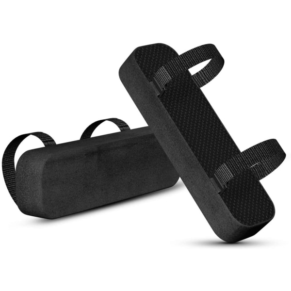 Vadderade armstöd / Armstödskuddar till stolar Svart 2-pack