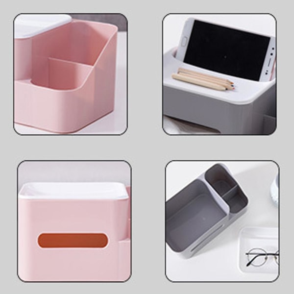 Creative Multifunctional European Plastic Paper Box Napkin Storage Box pink
