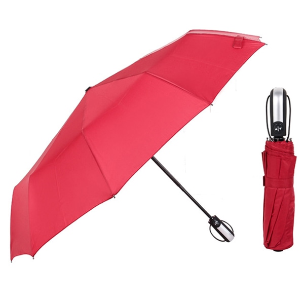 Praktisk vindafvisende automatisk paraply brown