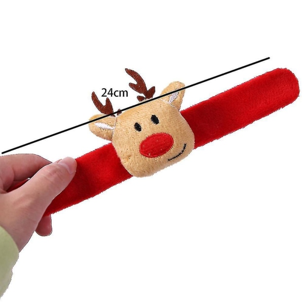 12 st Christmas Slap Armband, Xmas Slap Armband Snap Armband För Barnfest gynnar present