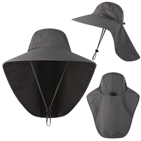 Herr Boonie-hatt för sol för skydd Bred brätte för solhatt Herr Boonie-hatt med halsrep UV för skydd Hatt Bred Bri Khaki