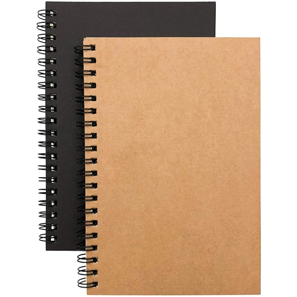 Soft Cover Spiral Notebook Journal 2-pack, tom skissbok