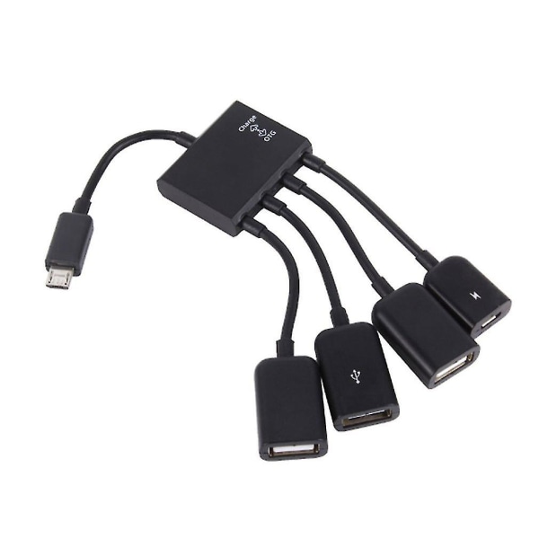 Micro USB Hub Otg Connector Splitter Power Datakabel