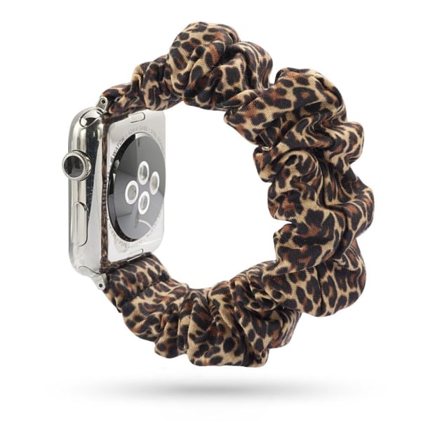 Scrunchie Leopard Armbånd Apple Watch 42/44/45/49 mm 38mm