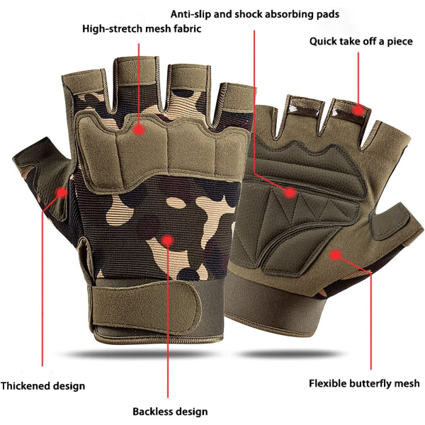 Taktiska handskar (Jungle Camouflage - L)