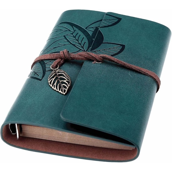 Läderskrivande dagbok, påfyllningsbar anteckningsbok för resenärer