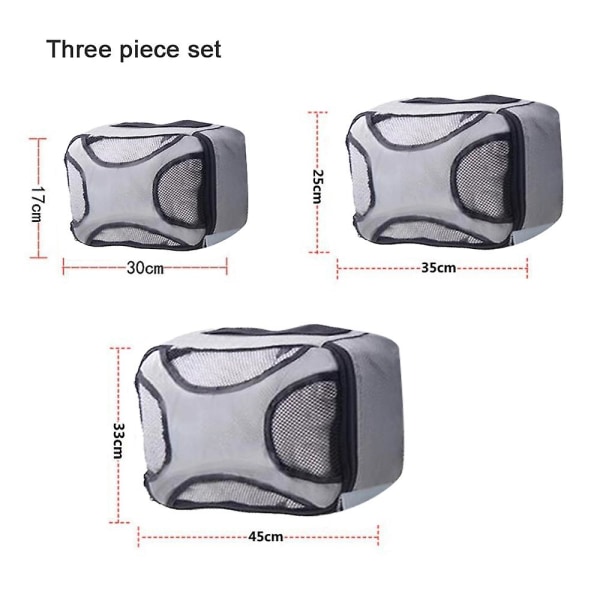 Compression Packing Cubes Bag For Travel Expandable Packing Box gray