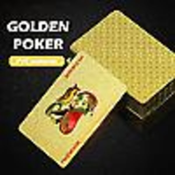 Golden Poker PVC Frosted Plast Vandtæt Spillekort Festbrætspil 57*87mm