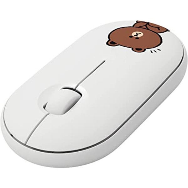 Bluetooth-mus Ultra-tynd Mini Silent Wireless Mouse-Brown Bear Bear