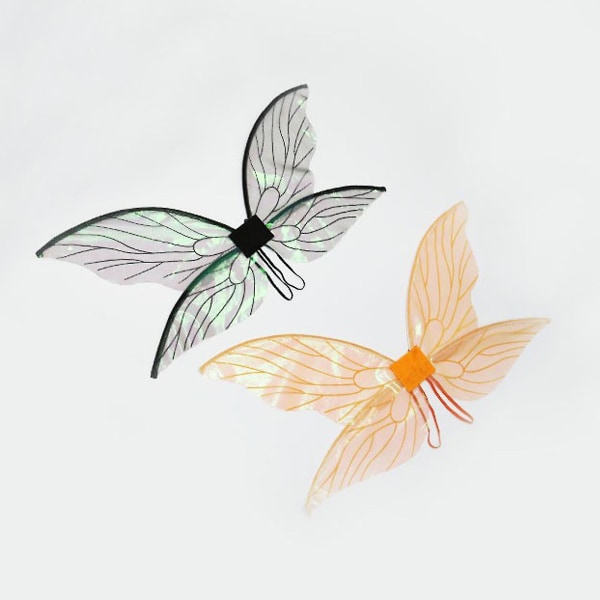 Tytöt Butterfly Wings Kids Fairy Wings Sparkling Sheer Angel Wings Pue Halloween Cosplay -asu
