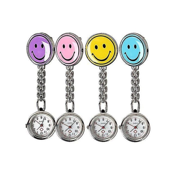 Smile Face Nurse Watch Stainless Steel Pocket Watches