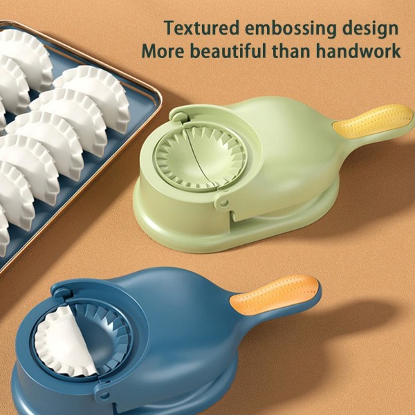 2 i 1 Dumpling Maker taikinapuristin set Manuell Press Dumpl yellow One-size