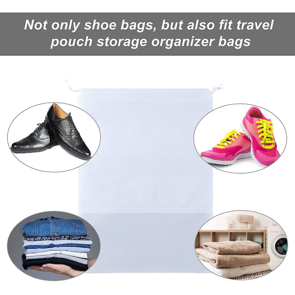 12 kpl matkakenkien säilytyslaukku Kuitukangas säilytyslaukku Kannettava kenkäpussi läpinäkyvällä ikkunalla päivittäiseen ja matkakäyttöön 12 dollarin kappaletta matkaa Sh