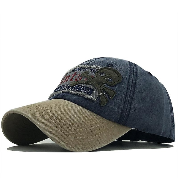 Bone Mænd Baseball Cap Kvinder Snapback Caps Hattar For Män Trucker Vintage Broderi Casquette Far Baseball Hat Cap（blå）