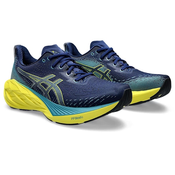 ASICS Novablast 4 Blue Teal Yellow Original Sneakers for Menn 40