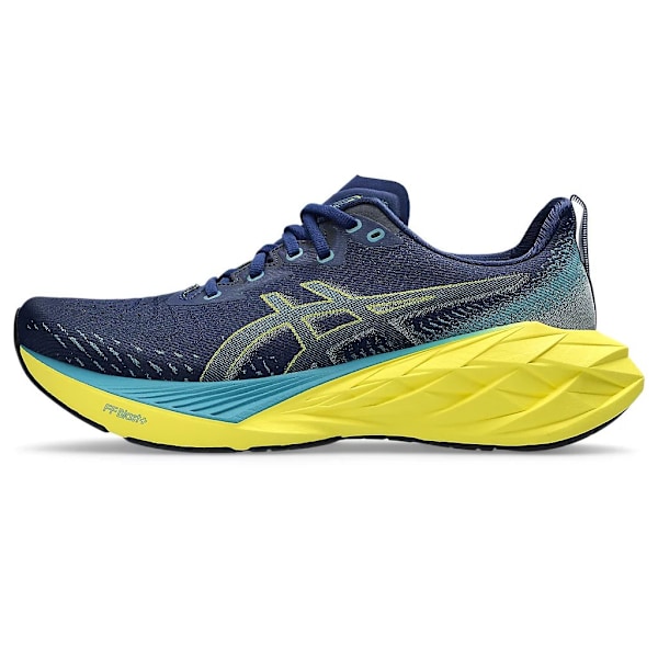 ASICS Novablast 4 Blue Teal Yellow Original Sneakers for Menn 44