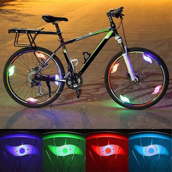 Cykel ekerlampa, 8 delar cykelhjul ekerlampor, för Mtb mountainbike vuxna och barn, led