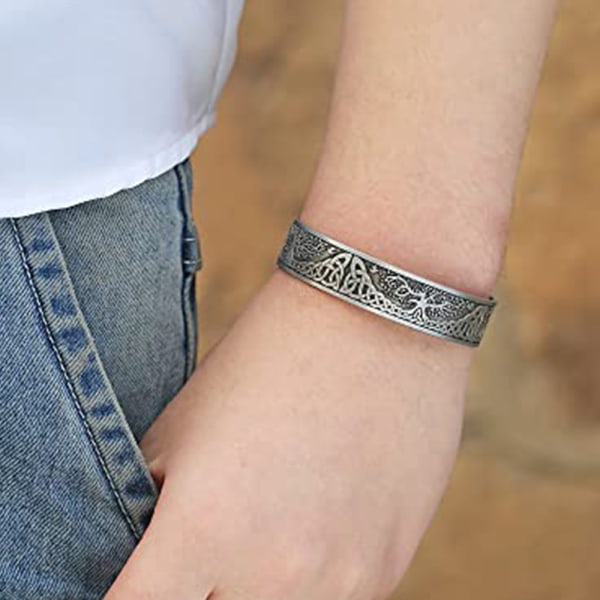 Magnetiskt armband för män, antiksilver