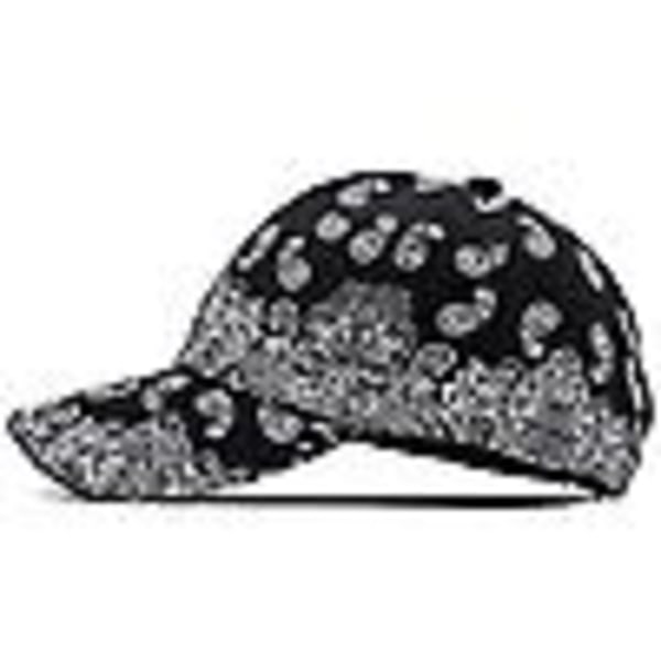 Svart vit rand Sommar Baseball Kepsar poika Kvinnor Retro Brittisk tyyli Rutig Hatt Fishing Trucker Cap(svart)