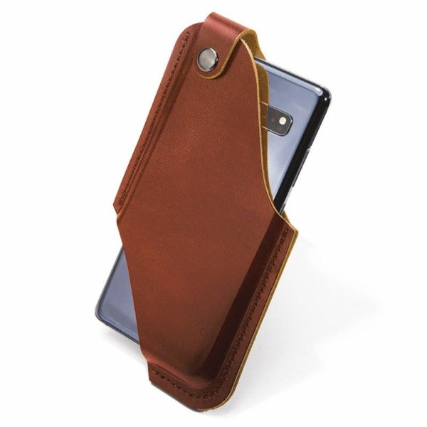 Universal telefontaske i okselæder - Størrelse: S brown large