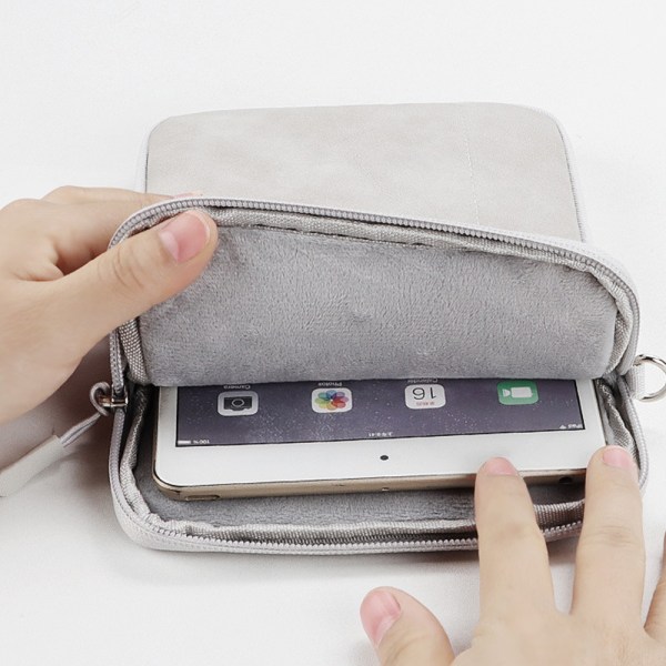 Tablet Sleeve etui til 7,9-8 tommer iPad/tablet, beskyttende 7.9-8 inch light gray