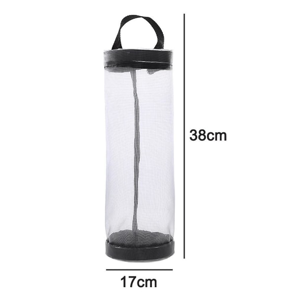 2 stk Plastposeholder, dispensere, søppelsekkerholder Resirkuleringsbeholdere Netting Hengende Oppbevaringsdispensere Hengende Sammenleggbar Netting Søppelpose Organiser Grey