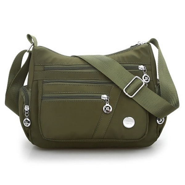 Vattentät Crossbody-handväska i nylon med enkel axel ArmyGreen