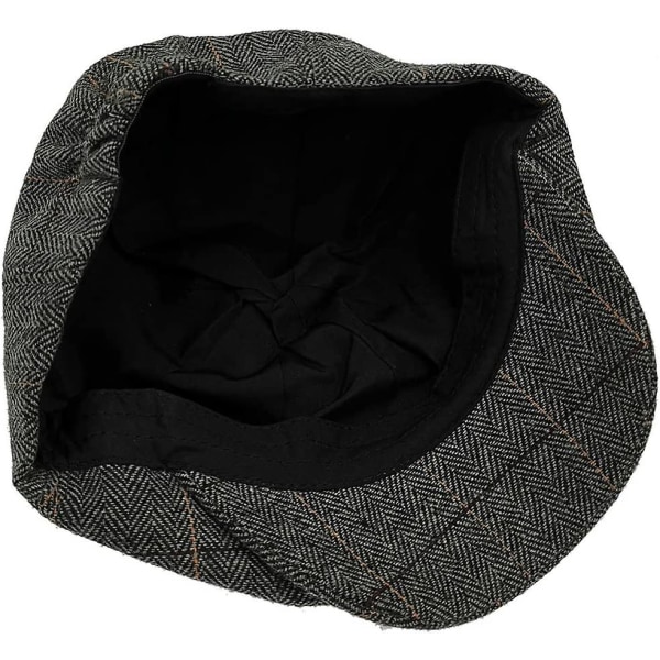 Newsboy Cap Baker Pojke Hatt Platta Kepsar Tweed Justerbar Peaky Fiskbenstyg Cap Acsergery Present