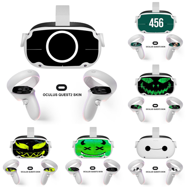 Oculus Quest2 VR glasögonhandtagsdekal (headset er inkludert) green