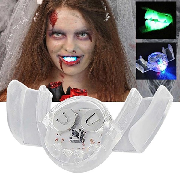 Halloween Glow Braces: Flashing LED Light Up Mouthpiece for Halloween Party Trick or Cosplay