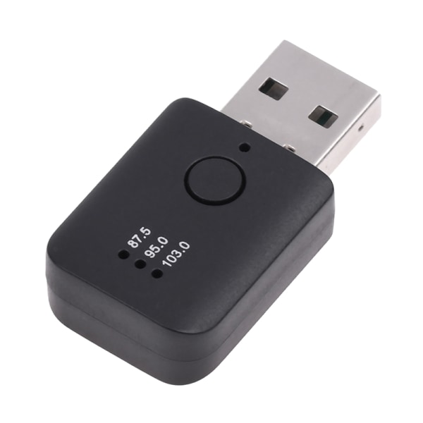Bluetooth 5.1 Mini-mottaker Trådløs USB FM-sender for bil