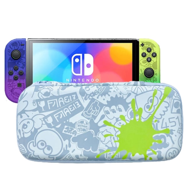 Nintendo Switchille/Oled Splatoon Printed -suojakonsolilaukulle grey