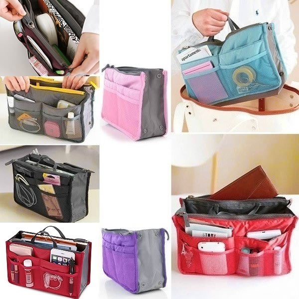 Multifunktions Travel Organizer Handväska Förvaringsväska purple