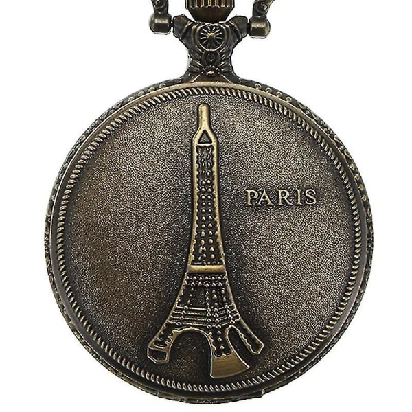 Vintage Eiffel-tornin kuvioketju Retro taskukello