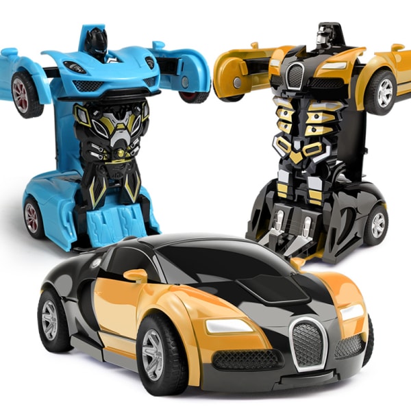 2 i 1 transformerande billeksak Transformerande robotmodell Abs Mini Cool Pull Back Leksaksbil Bästa presenten till barn
