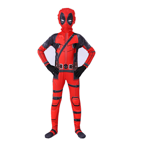 Barn Cosplay Deadpool Dräkt Bodysuit Barn Party Outfits 110