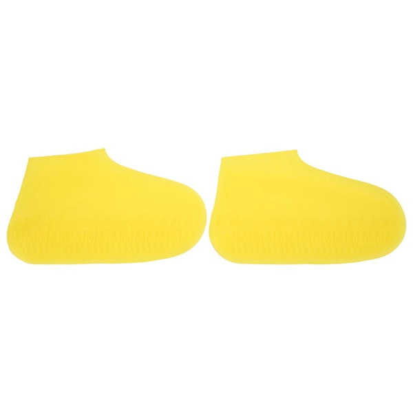 Paksutetut kulutusta kestävät lasten jalkasuojat vedenpitävät ja luistamattomat ulkosadesaappaat (keltainen M)