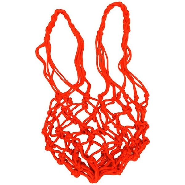 Basketballnettveske Basketballveske Fotballnettveske Basketballveske Studenttreningsoppbevaringsveske Bærbar ballveske for barn Orange