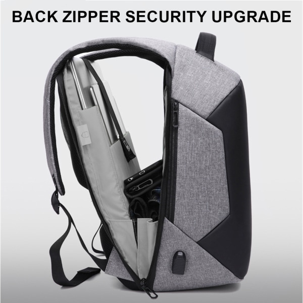14-tums ryggsäck för bärbar dator, College-ryggsäck, Business-ryggsäck grey
