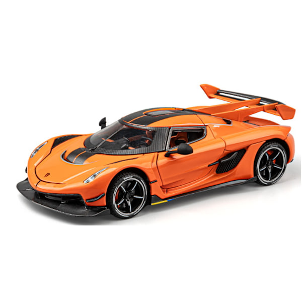 1:24 Koenigsegg One 1 One:1 Legering Gjutna Leksaksbil Modell Ljud Och Ljus Dra Tillbaka Barnleksak Co（Orange）