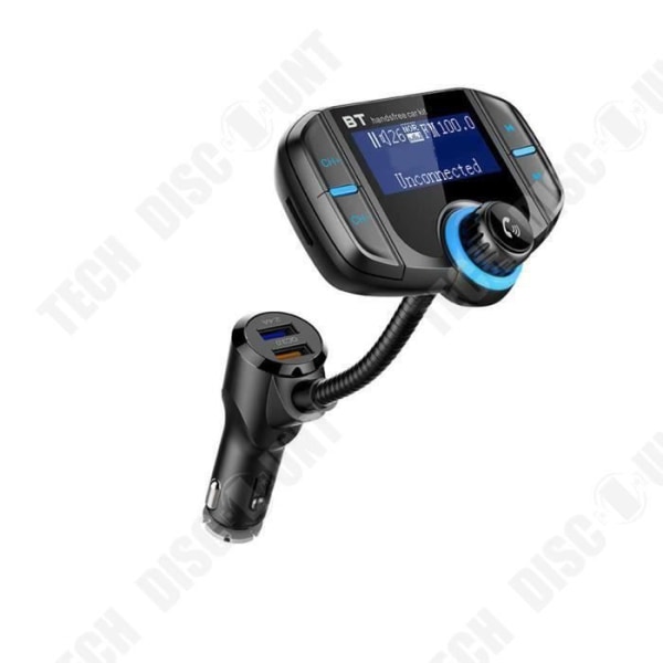TD® FM-sender Bluetooth MP3-afspiller med hurtig opladning til bil - Tilbehør Autoradio, MP3, SD-kortspiller