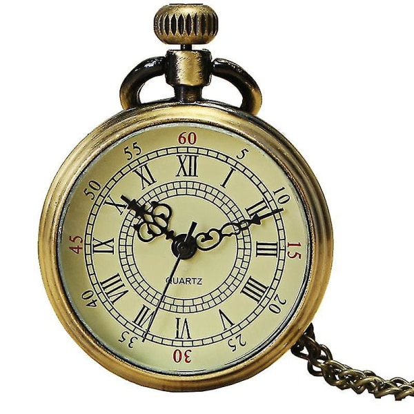 Vintage pronssinkeltainen kellotaulu roomalaisilla numeroilla