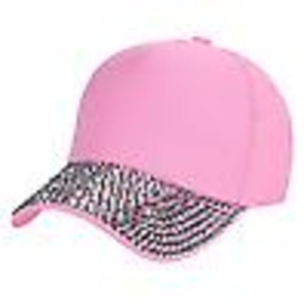 Naisten Miesten Baseball Cap Unisex Rhinestone Cap (vaaleanpunainen)