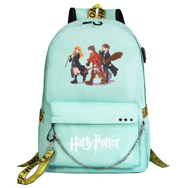 Harry Potter Ryggsäck för tonåringar - Mode skolväska, tecknad design med hög kapacitet - Reseryggsäck för pojkar och flickor, Casual Mochilas för Stud 9