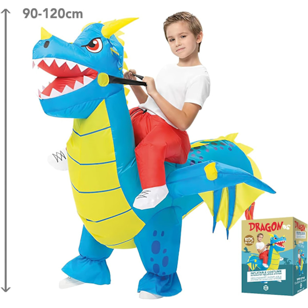 Uppblåsbar Drakkostym för Barn | Storlekar 90–120 cm | Tillverkad av Högkvalitativ Polyester för Komfort Children's Inflatable Kite Costume