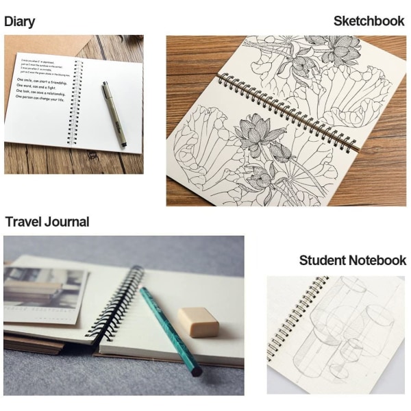 Soft Cover Spiral Notebook Journal 2-pack, tom skissbok